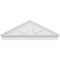 Ekena Millwork Peaked Cap 4 Spoke Architectural PVC Combination Pediment, 64"W x 22-7/8"H x 2-3/4"P (Pitch 6/12) PEDPC064X230PKC04 - alternate 4